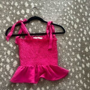 Super cute kids smocked pink top